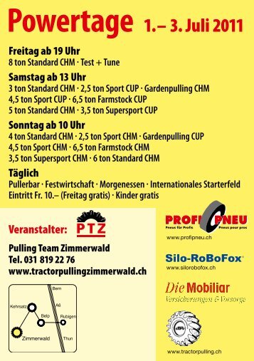 14. Tractor Pulling 1. - Lohnunternehmen Guggisberg Zimmerwald