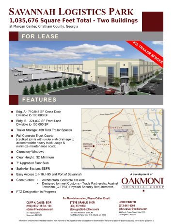 savannah logistics park - Oakmont Industrial Group