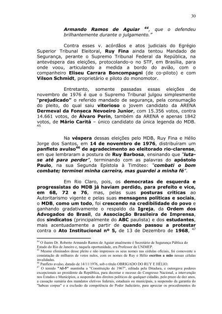 Frente Rio Claro - das sementes e raÃ­zes aos ... - Claudio Di Mauro