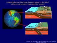 Longitudinal extent of the Rocky Mountain region (vs. the Andes) in ...