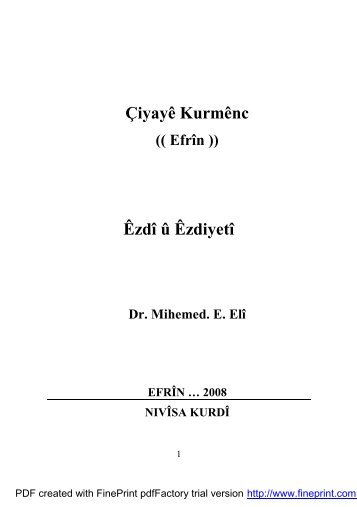 zdÃ Ë zdiyetÃ li Â«iyayÃ KurmÃnc - Pen-Kurd