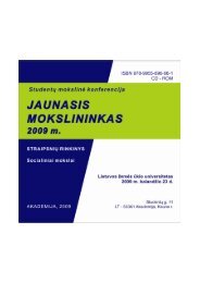 SocialiniÅ³ mokslÅ³ srities 2009 metÅ³ straipsniÅ³ rinkinys - Jaunasis ...