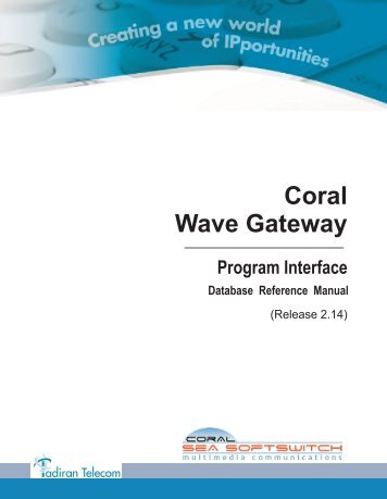 Program Interface (PI) WG 2.14 [for Tadiran Coral ... - Tadiran Telecom