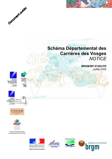 SchÃ©ma DÃ©partemental des CarriÃ¨res des Vosges NOTICE