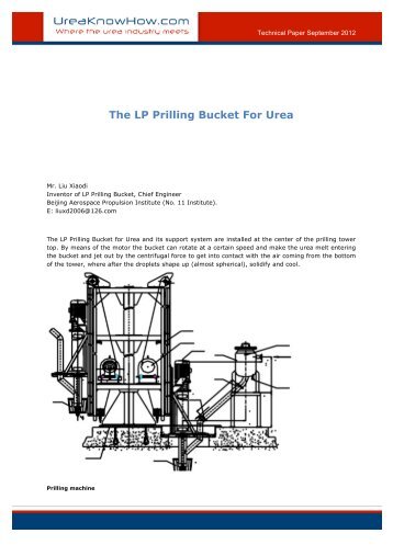 The LP Prilling Bucket For Urea - UreaKnowHow.com