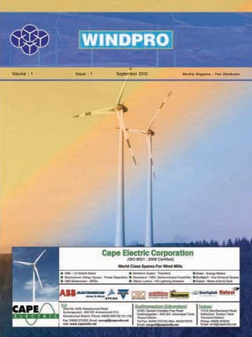 Volume : 1 Issue : 1 September 2012 - Indian Wind Power Association