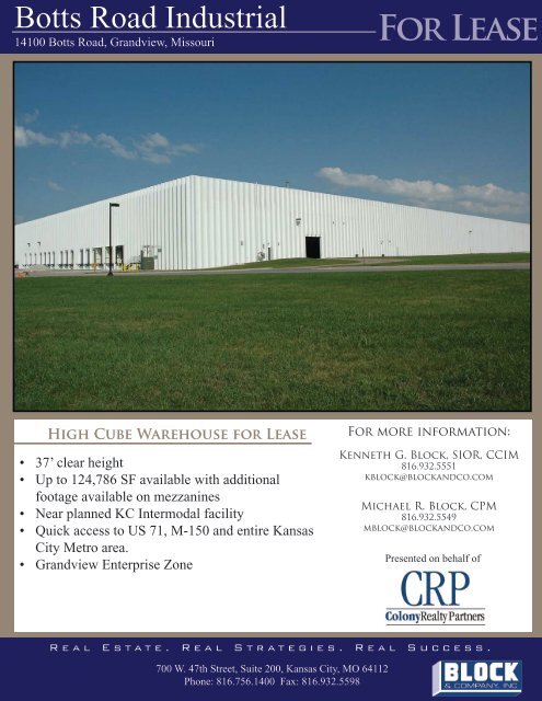 FOR LEASE - Kansas City Area Development Council