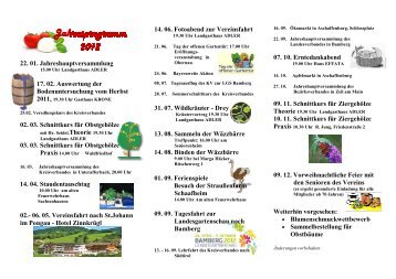 Jahresprogramm OGV Goldbach 2012 - Kreisverband für Gartenbau ...