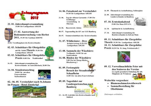 Jahresprogramm OGV Goldbach 2012 - Kreisverband für Gartenbau ...