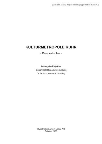 KULTURMETROPOLE RUHR - Georg Ruhnau