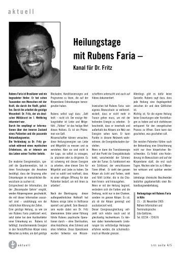 Heilungstage mit Rubens Faria - Giger Verlag
