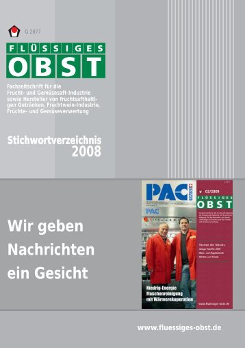 Wir geben Nachrichten ein Gesicht - Archiv Fluessiges Obst ...