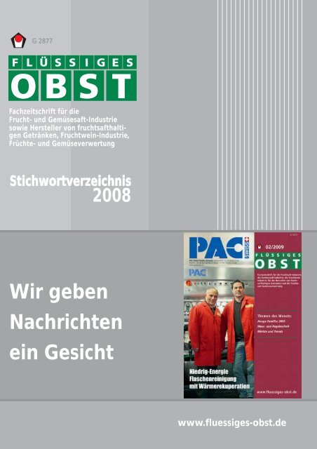 Wir geben Nachrichten ein Gesicht - Archiv Fluessiges Obst ...