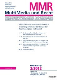 Multimedia und Recht MMR - FREY Rechtsanwälte