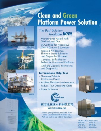 Oil and Gas Spec Sheet C30 - Capstone Turbine