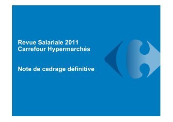 Revue salariale 2011- Note de cadrage Definitive ... - SNEC CFE-CGC