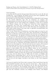Predigt zum Thema „Zeit“; Kirchlindach, 9. 11. 08, Pfr. Michael Graf ...