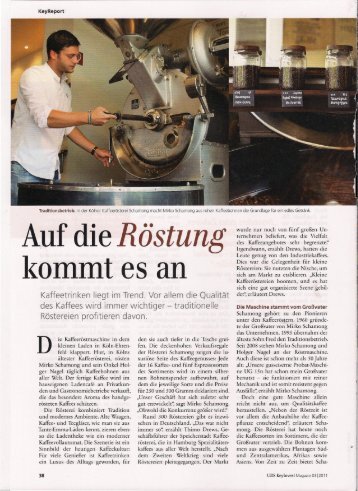 Auf die Röstung - Schamong Kaffee