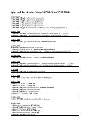 Spiel- und Turnierplan Saison 2007/08 - FV 1919 Budenheim