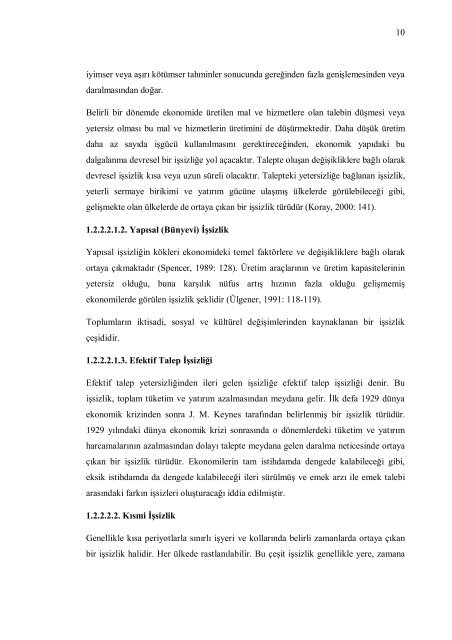 YÃKSEK LÄ°SANS TEZÄ° (Ä°ÅSÄ°ZLÄ°K SÄ°GOR.pdf - TÃ¼rkiye Ä°Å Kurumu