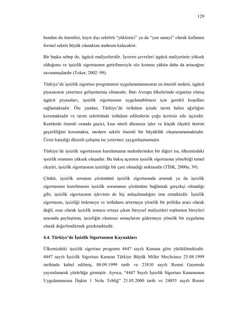 YÃKSEK LÄ°SANS TEZÄ° (Ä°ÅSÄ°ZLÄ°K SÄ°GOR.pdf - TÃ¼rkiye Ä°Å Kurumu