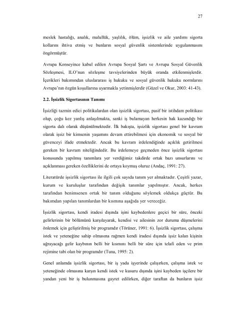 YÃKSEK LÄ°SANS TEZÄ° (Ä°ÅSÄ°ZLÄ°K SÄ°GOR.pdf - TÃ¼rkiye Ä°Å Kurumu