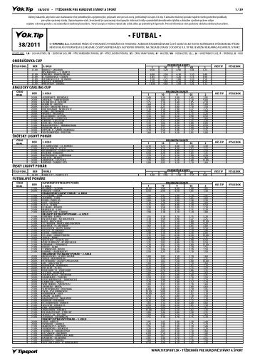 38/2011 â¢ futbal - Tipsport SK, as