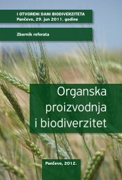 Organska proizvodnja i biodivrzitet - savetodavstvo