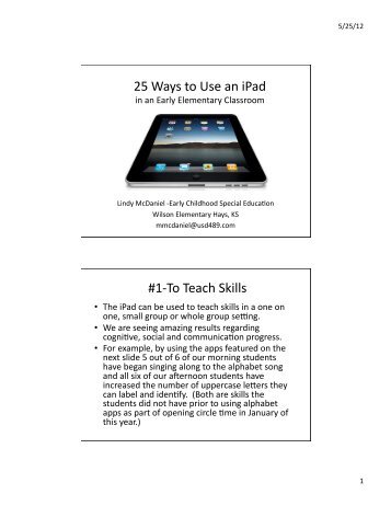 25 Ways to Use an iPad