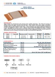 bws03, bws05 chip shunt resistors - RARA Electronics Corporation