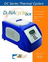 DCR Series Thermal Cycler Specifications - Dynalab Corp.
