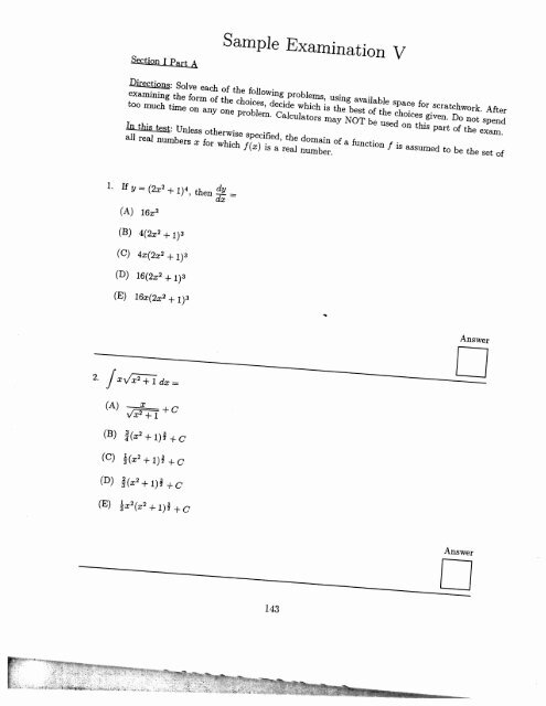 Sample Examination V