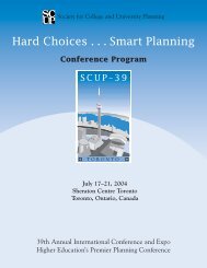 Conference Brochure - Society for College and University Planning