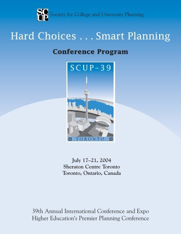 Conference Brochure - Society for College and University Planning