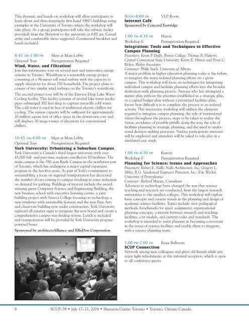 Conference Brochure - Society for College and University Planning