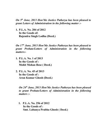 notification letters