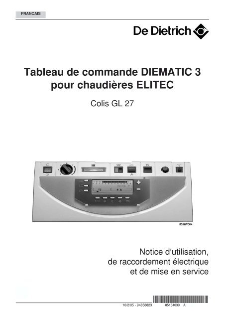 Tableau de commande DIEMATIC 3 pour chaudiÃƒÂ¨res ELITEC