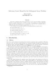 Adversary Lower Bound for the Orthogonal Array Problem - United ...