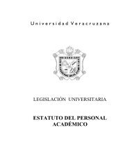 Estatuto del Personal AcadÃ©mico - UV - Universidad Veracruzana