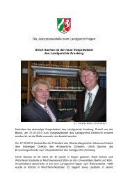 Ulrich Sachse ist der neue Vizepräsident des Landgerichts Arnsberg