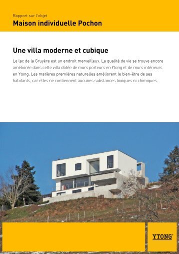 Maison individuelle Pochon Une villa moderne et cubique - Ytong