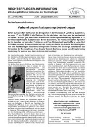 rechtspfleger-information - Verband der Rechtspfleger