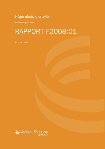 RAPPORT F2008:01 - Avfall Sverige