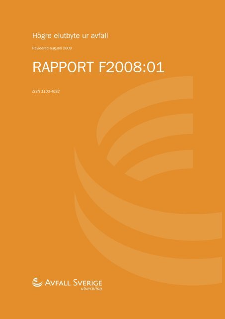 RAPPORT F2008:01 - Avfall Sverige