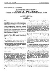 Carotid Endarterectomy in Symptomatic Carotid Stenosis: Nascet ...