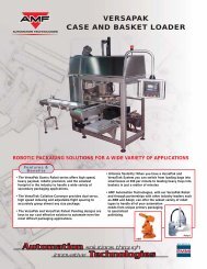 VERSAPAK CASE AND BASKET LOADER - AMF Bakery Systems