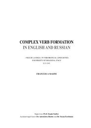 complex verb formation in english and russian - Francesca Masini