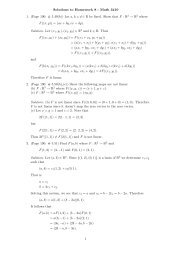 Solutions to Homework 8 - Math 3410 1. (Page 190: # 5.49(b)) Let a ...