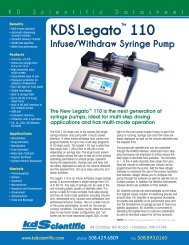 KDS 310 Datasheet v5 - KD Scientific Syringe Pumps