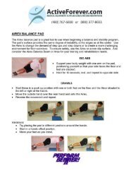 Airex Balance Pad Suggested Exercises - ActiveForever
